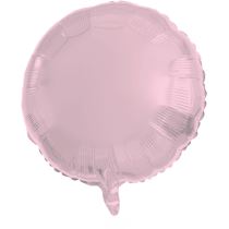 Balón foliový kulatý - pastelově růžový - 45 cm - Papírové