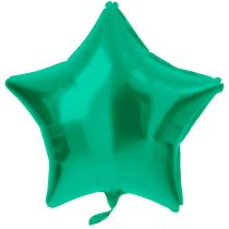 Balón foliový hvězda - matná zelená - 48 cm