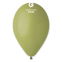 Balonky 100 ks OLIVOVÁ zelená - pastelová - 26 cm - Helium