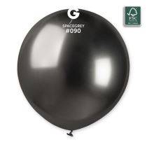 Balónek chromovaný 48 cm – lesklý vesmírně šedý - Silvestr - 1 ks - Silvestrovská párty