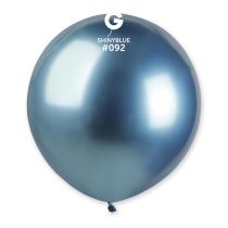 Balónek chromovaný 48 cm – lesklý modrý - 1 ks - Párty program