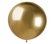 Balónky chromované 5 ks zlaté lesklé - Silvestr - 80 cm - Helium