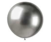 Balónky chromované 5 ks stříbrné lesklé - Silvestr - 80 cm - Silvestrovská párty