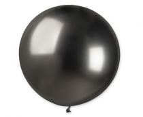 Balónek chromovaný 80 cm - lesklý vesmírně šedý - Silvestr - 1 ks - Silvestrovská párty