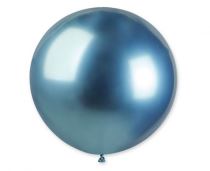 Balónky chromované 5 ks modré lesklé - 80 cm - Balónky