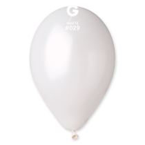 Balonky metalické 100 ks bílé - průměr 26 cm - Narozeninové