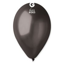 Balonky metalické 100 ks černé - průměr 26 cm