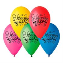 Balónek pastel 26 cm VŠECHNO NEJLEPŠÍ 1 ks - Narozeninové