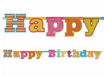 Girlanda HAPPY BIRTHDAY - narozeniny -16x166cm - Narozeninové