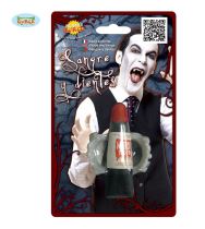 Upíří zuby s umělou krví 15 ml - upír - vampír - drakula - Halloween - Karnevalové kostýmy pro dospělé