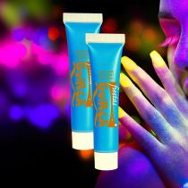 Make-up neon modrý - HALLOWEEN - 20 ml - Neonová párty - 80.léta