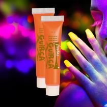 Make-up neon oranžový - HALLOWEEN - 20 ml - Čelenky, věnce, spony, šperky