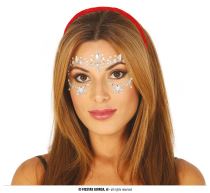 Nalepovací kamínky na obličej - stříbrné šperky - Party make - up