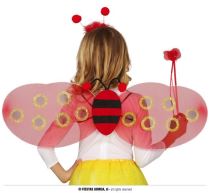 Dětská sada beruška - čelenka,křídla,hůlka  - 3 ks - unisex - Karnevalové kostýmy pro děti