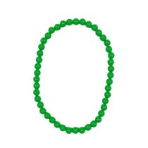 Retro neonové korále - náhrdelník  - 80.léta - disco - zelené - Čelenky, věnce, spony, šperky