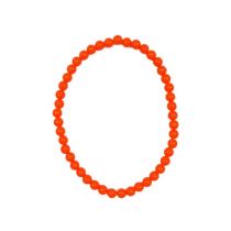Retro neonové korále - náhrdelník  - 80.léta - disco - oranžové - Punčocháče, rukavice, kabelky