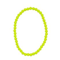 Retro neonové korále - náhrdelník  - 80.léta - disco - žluté - Punčocháče, rukavice, kabelky