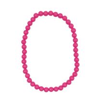 Retro neonové korále - náhrdelník  - 80.léta - disco - růžové - Punčocháče, rukavice, kabelky