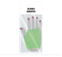 Retro síťované rukavice - neonové zelené - 80.léta - disco - Punčocháče, rukavice, kabelky