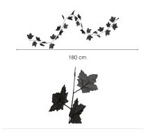 Girlanda z černých listů - listí - Halloween - 180 cm - Girlandy