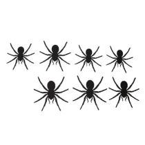 Papírová dekorace pavouci - Halloween - 12 ks - Karnevalové doplňky
