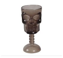 Černý pohár s lebkou - 18 cm - 200 ml - Halloween - Horrorová párty