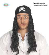 Paruka pirátská se šátkem pro dospělé - Klobouky, helmy, čepice