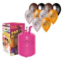 Helium a sada latex. balónků - mix Štastný Nový Rok - 10 ks - 30 cm - Silvestr - Narozeniny