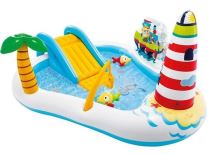 Nafukovací dětský bazén - brouzdaliště se skluzavkou Fishing fun - 218 x 188 x 99 cm - Léto, voda, pláž