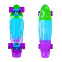 Penny board WORKER Sunbow 22" Barva zeleno-modro-fialová - Skateboardy a longboardy