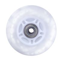 Svítící kolečko na inline brusle PU 84*24 mm s ABEC 7 ložisky Barva bílá - Kolečkové brusle