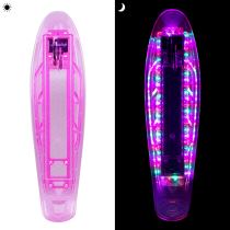 Svítící deska pro penny board WORKER Mirrama LED 22.5*6" Barva fialová - Skateboardy a longboardy