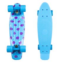 Penny board Fish Print DOTS 22" Barva blue-blue - Skateboardy a longboardy