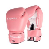 Boxerské rukavice inSPORTline Ravna Barva růžovo-bílá, Velikost 12oz - Boxerské rukavice