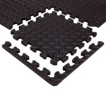 Puzzle podložka inSPORTline Famkin (12 dlaždic, 18 okrajů) Barva černá - Puzzle podložky