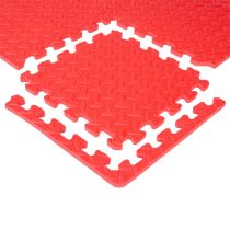 Puzzle podložka inSPORTline Famkin (12 dlaždic, 18 okrajů) Barva červená - Puzzle podložky