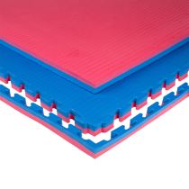 Puzzle tatami podložka inSPORTline Malmeida 100x100x4 cm Barva červeno-modrá - Puzzle podložky