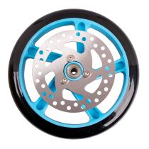 Náhradní kolo s brzdovým diskem na koloběžku Discola 200x30mm Barva modrá - Kolečka pro koloběžky