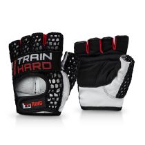 Fitness rukavice inSPORTline Pawoke Barva černo-bílá, Velikost M - Fitness rukavice