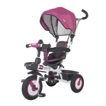 Dětská tříkolka s vodící tyčí MamaLove Rider Barva fialová - Dětské koloběžky