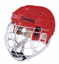 Hokejová přilba WORKER Joffy Barva červená, Velikost S (50-56) - Sportovní helmy