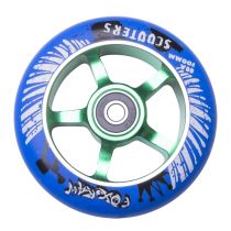 Náhradní kolečko pro koloběžku FOX PRO Raw 100 mm Barva modro-zelená - Příslušenství pro koloběžky