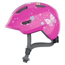 Dětská cyklo přilba Abus Smiley 3.0 Barva Pink Butterfly, Velikost M (50-55) - Sportovní helmy