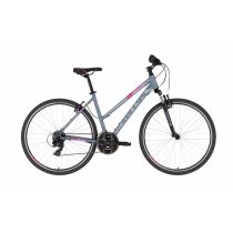 Dámské crossové kolo KELLYS CLEA 10 28" - model 2021 Barva Grey Pink, Velikost rámu S (17'') - Dámská trekingová a crossová kola