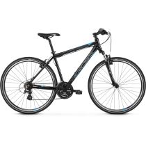 Pánské crossové kolo Kross Evado 2.0 28" - model 2022 Barva černo-modrá s potiskem, Velikost rámu S (17'') - Pánská trekingová a crossová kola