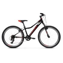 Juniorské kolo Kross Hexagon JR 1.0 24" - model 2020 Barva černá/červená/stříbrná, Velikost rámu 13" - Dětská kola