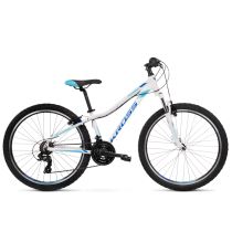 Dámské horské kolo Kross Lea 1.0 26" SR - model 2021 Barva bílo-modrá, Velikost rámu XS (15") - Dámská kola
