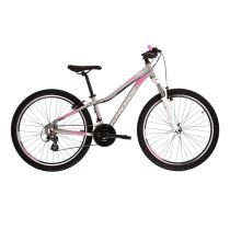 Dámské horské kolo Kross Lea 2.0 26" Gen 001 Barva stříbrná/růžová/bílá, Velikost rámu XXS (13") - Jízdní kola