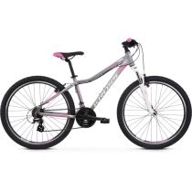 Dámské horské kolo Kross Lea 2.0 27,5" SR - model 2021 Barva stříbrná/růžová/bílá, Velikost rámu M (19'') - Dámská kola