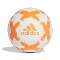 Fotbalový míč Adidas Starlancer FL7036 bílý, oranžové logo - Fotbalové míče